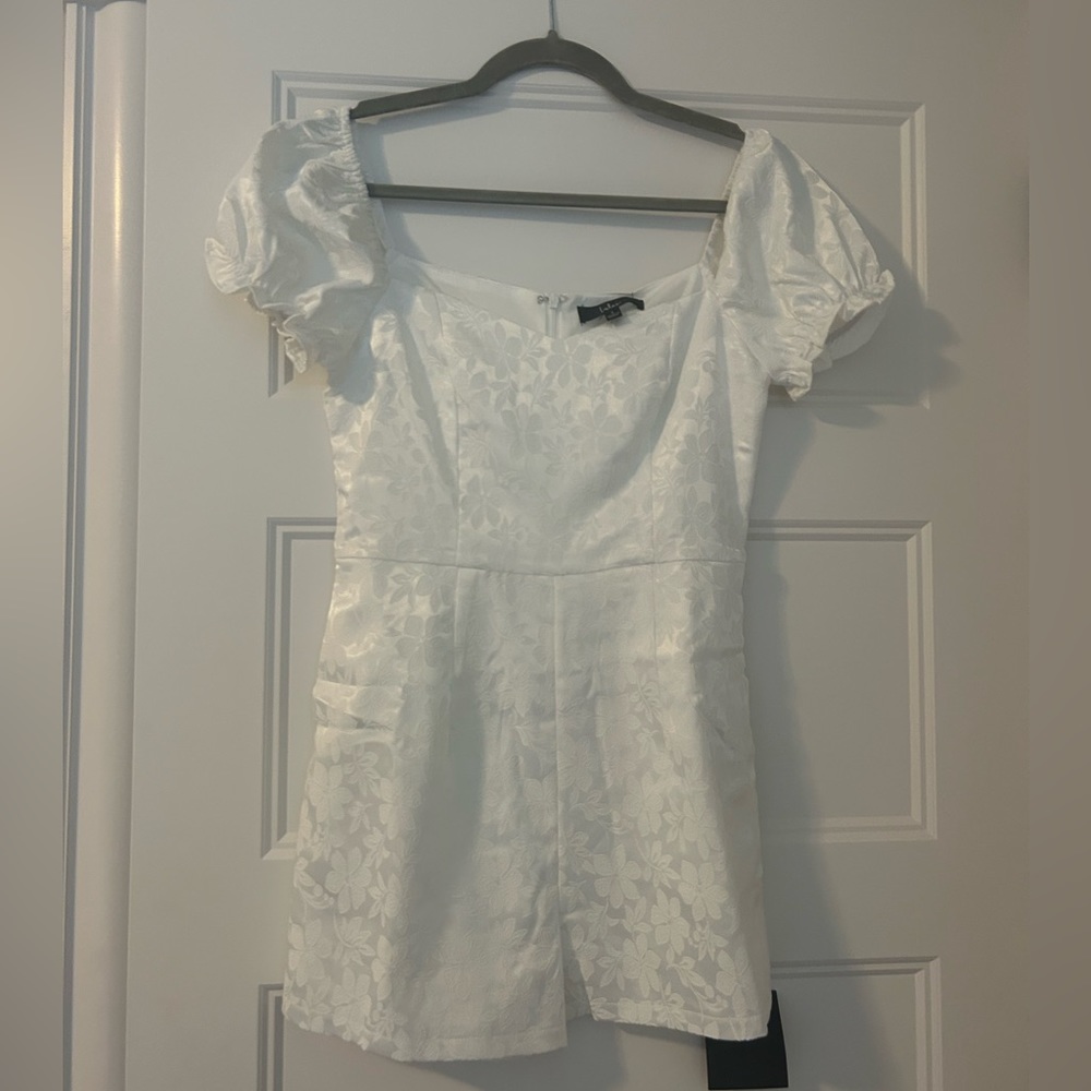 White Floral Romper